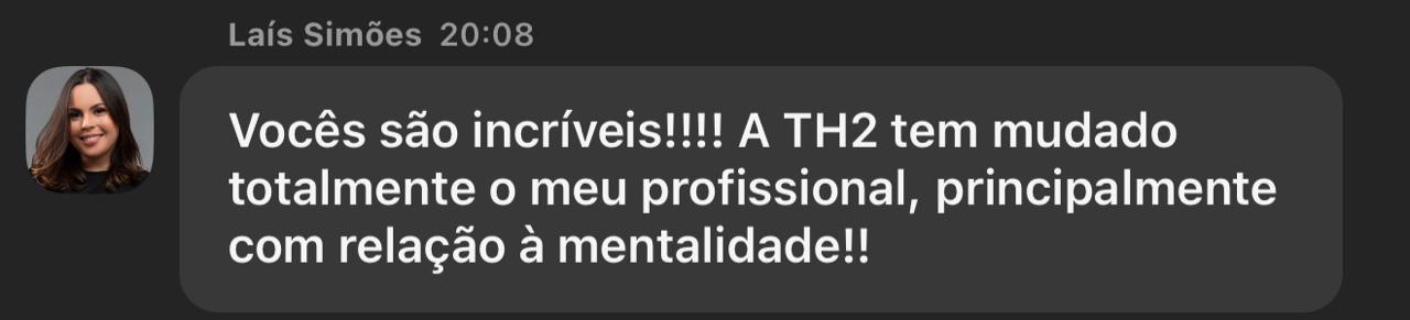 Depoimento de Laís Simões sobre a mudança profissional com a TH2